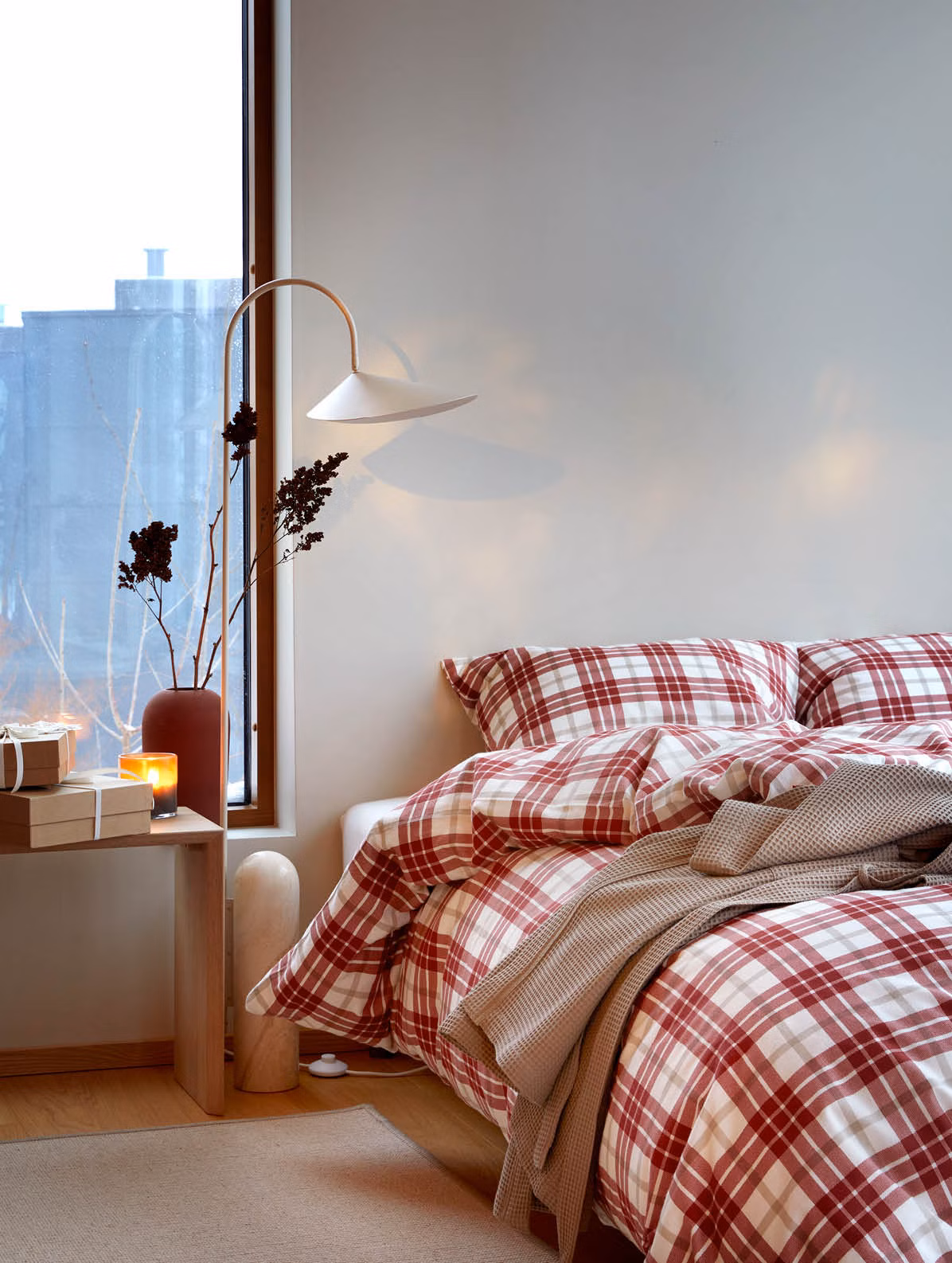 Lukas påslakanset röd