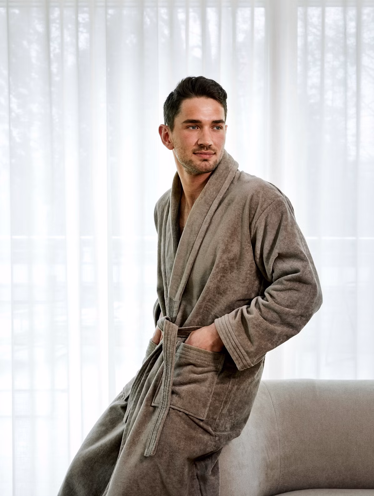 Herkules morgonrock beige