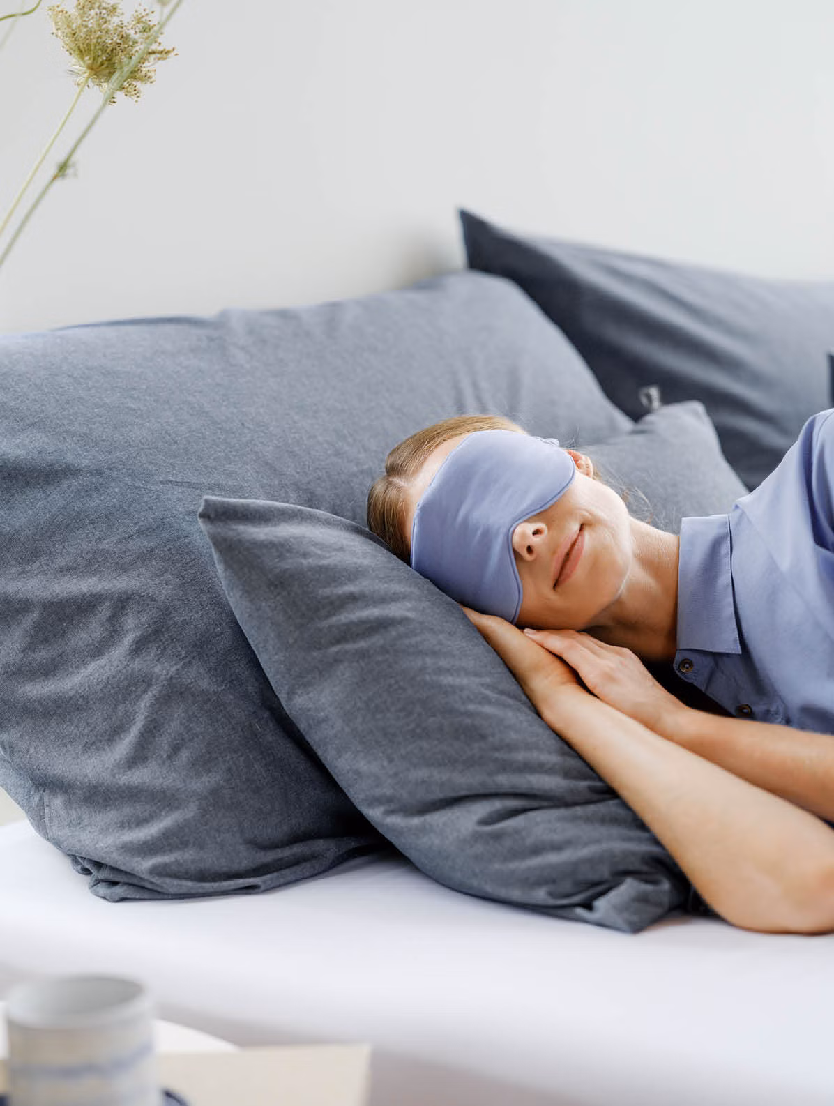 Naxos sovmask jeansblå