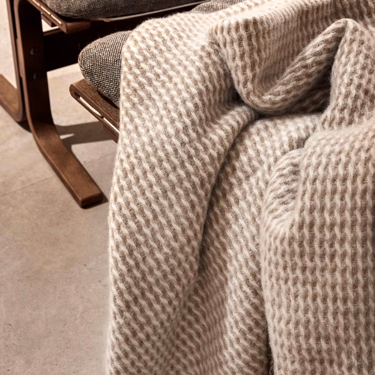 Teide ullpläid ljus karamell