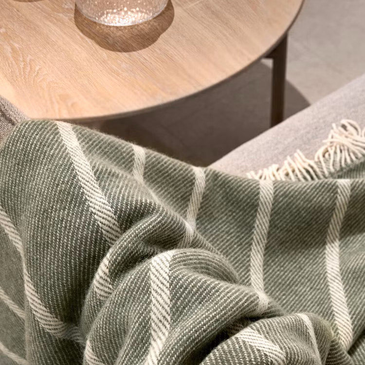 Istinden ullpläid dämpad grön