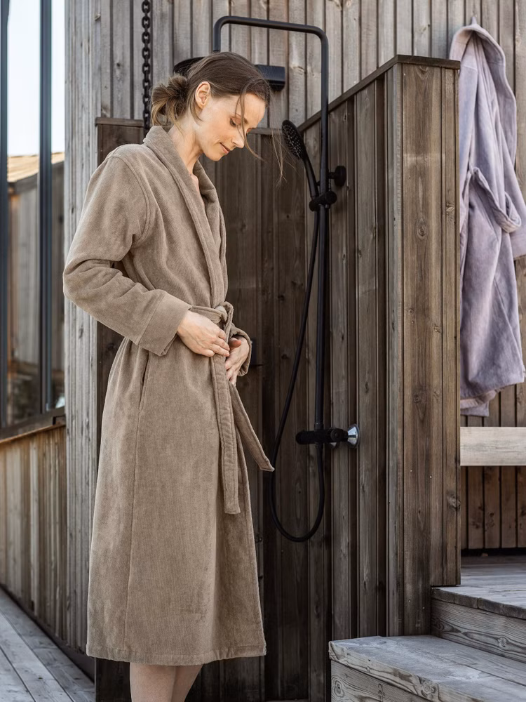 Svanen morgonrock beige